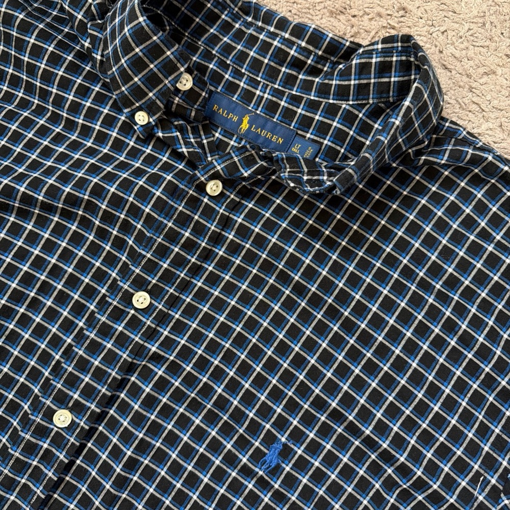 Ralph Lauren Men’s LT Tall MultiColor Blue Button Down Shirt